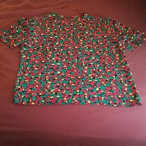 Vintage Colorfu Pattern Shirt With Buttons in Back